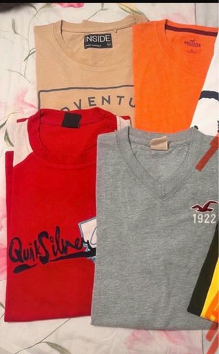 Lote 4 Camisetas Hombre, varias marcas,usadas.