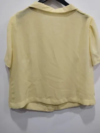 Blusa vintage amarilla hecha a mano