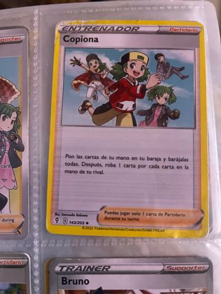 Carta Pokémon Copiona Entrenador Partidario 143/20