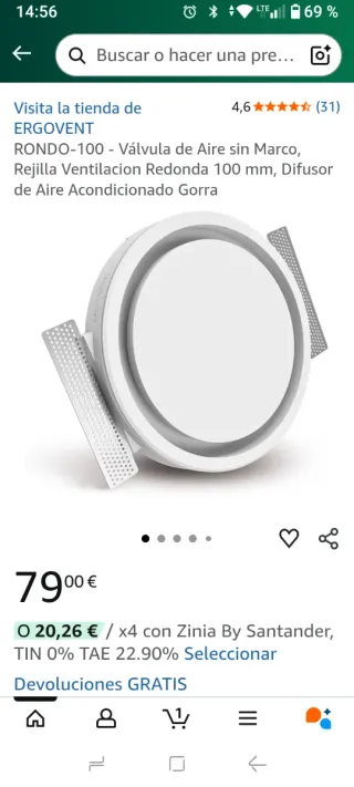 Válvula de aire sin marco