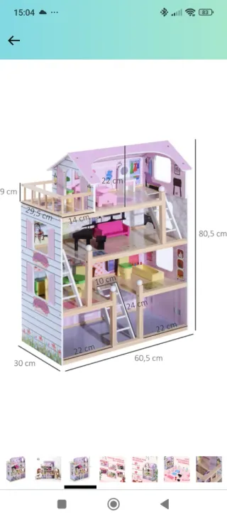 Casa de muñecas de madera