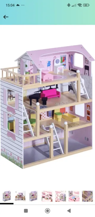 Casa de muñecas de madera