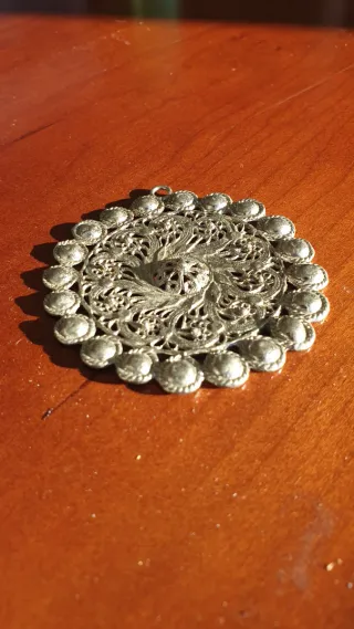 Colgante plata filigranas