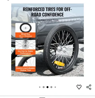 Remolque VEVOR plegable para bicicleta