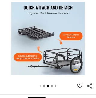 Remolque VEVOR plegable para bicicleta