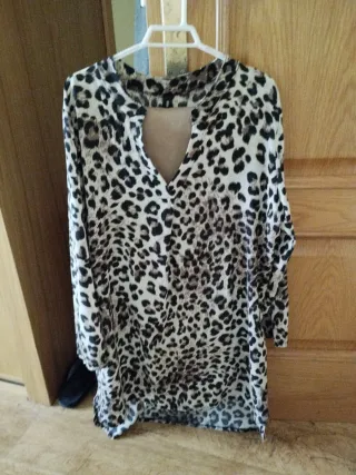 Camisa larga leopardo