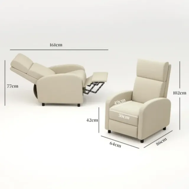Sillón Relax Reclinable HOMCOM Beige