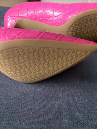 Zapatos Michael Kors Rosa Piel Vegana Tacón Medio