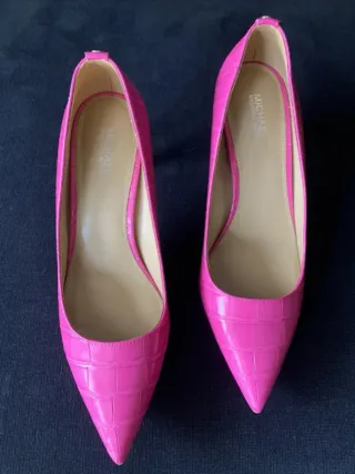 Zapatos Michael Kors Rosa Piel Vegana Tacón Medio