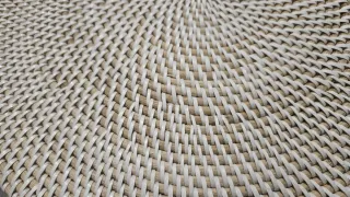 Bandeja redonda de mimbre 49 cm