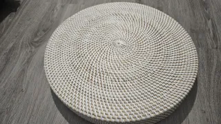 Bandeja redonda de mimbre 49 cm