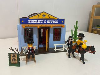 Playmobil Sheriff y Banco