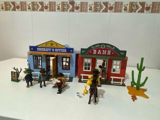 Playmobil Sheriff y Banco