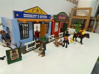 Playmobil Sheriff y Banco
