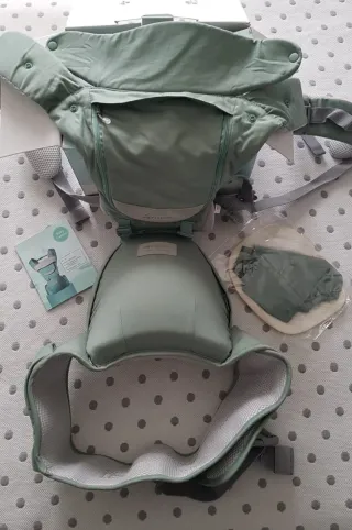 Mochila Porta Bebé Verde Suave 0-36 Meses, 15kg