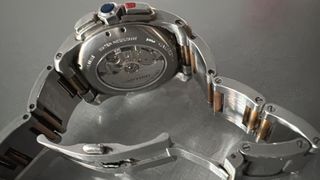 Reloj Calibre Cartier Cronógrafo Acero y Oro Rosa.