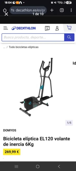 Bicicleta elíptica DOMYOS EL120