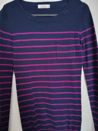 Jersey rayas azul y fucsia Clockhouse Talla XS
