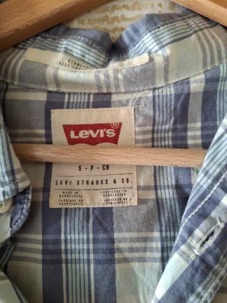 Camisa Levi's Cuadros Azul Talla m