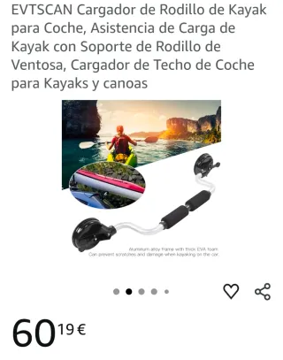 Ayuda carga kayak rodillo. Ganga. Última unidad.