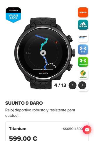 Orologio Suunto 9 Baro titanio e cristallo zaffiro