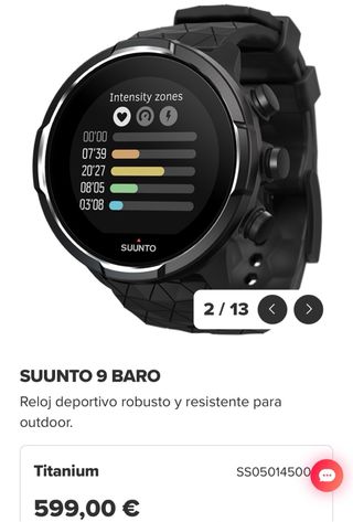 Orologio Suunto 9 Baro titanio e cristallo zaffiro