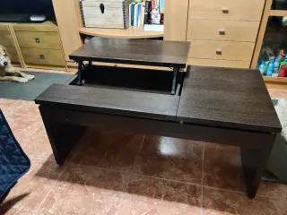 Mesa de centro elevable de madera