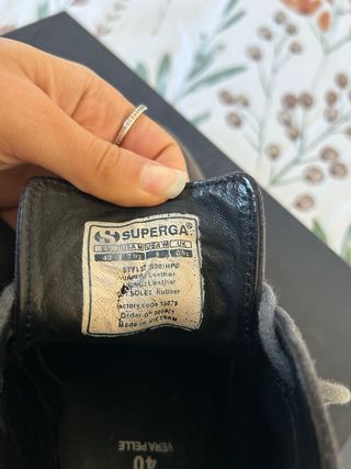 Polacchine blu scuro Superga