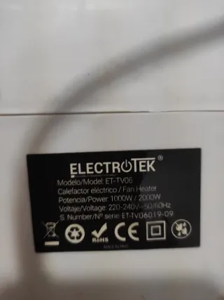 Calefactor Electrotéker