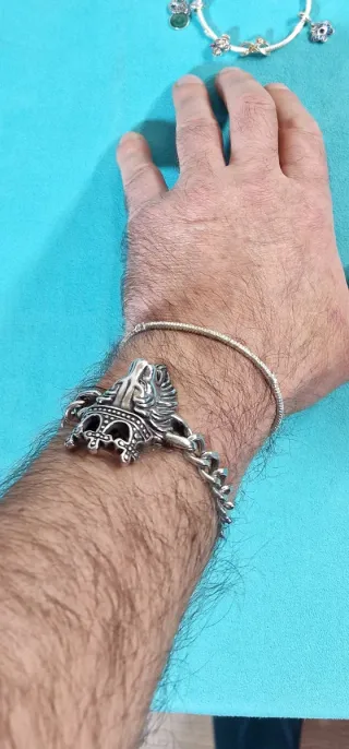 Pulsera 925, 19cm y 12 gramos 100% Plata de Ley.