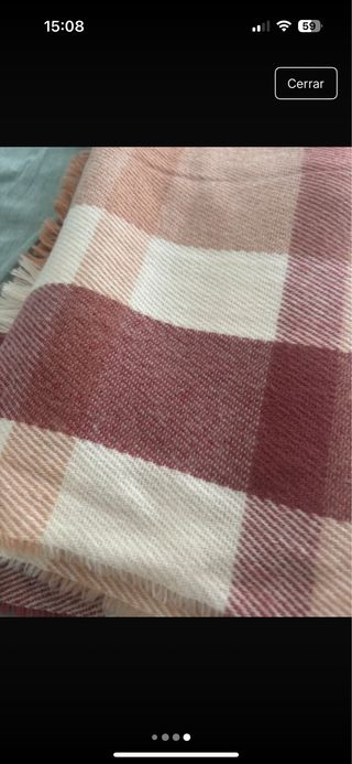 Bufanda a cuadros rosas