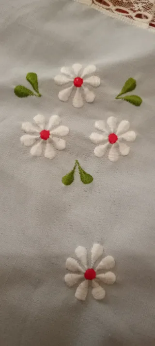 Peinador antiguo encaje flores