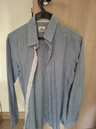 Camisa Lacoste Cuadros Azul Talla M