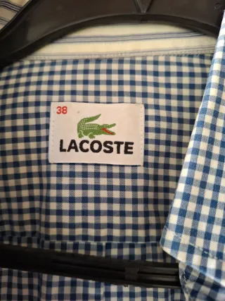 Camisa Lacoste Cuadros Azul Talla M