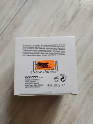 Crema Facial Hidratante Babaria Aloe 24h