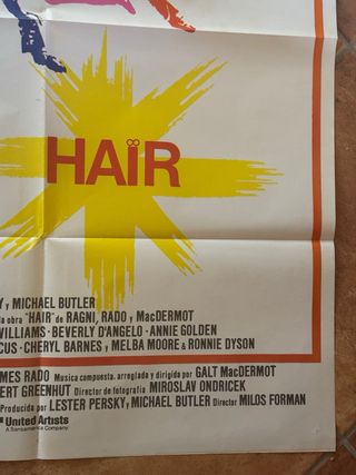 Póster Original Película Hair