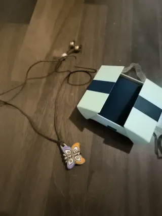 Collana Thun farfalla viola e arancio