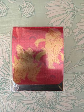 Caja de Deck Pokémon Roja Dorada