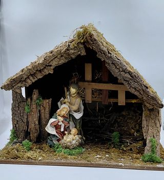 Presepe artigianale in legno 50cm
