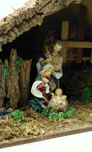 Presepe artigianale in legno 50cm