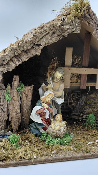 Presepe artigianale in legno 50cm