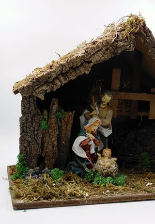 Presepe artigianale in legno 50cm
