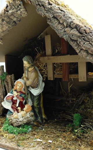 Presepe artigianale in legno 50cm