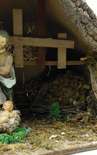 Presepe artigianale in legno 50cm