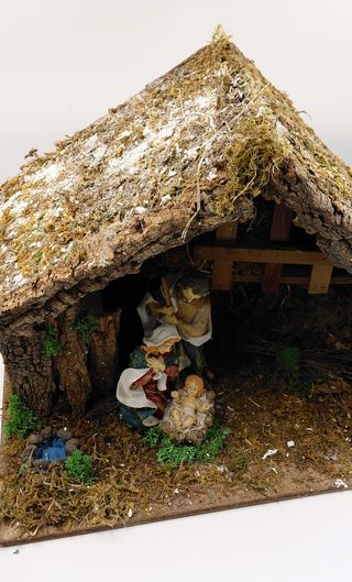 Presepe artigianale in legno 50cm