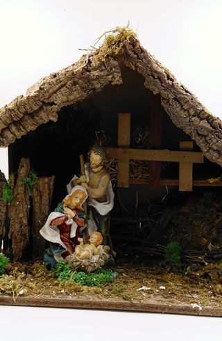Presepe artigianale in legno 50cm