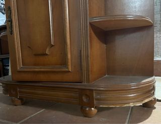 Mueble recibidor vintage madera mármol