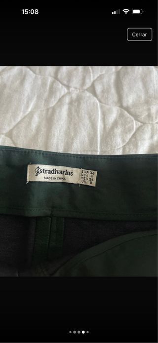 Falda polipiel verde