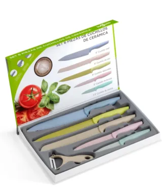 Set Regalo 6 Coltelli in Ceramica