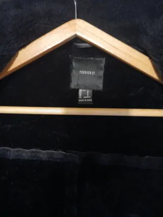 Chaleco Piel Vuelta Forever 21 Negro